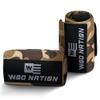 WOD Nation Wrist Wraps - Secure Hook-and-Loop Closure & Wrist Support - Thumb Loop for Weightlifting Stability - Durable Polyester Blend for Strength Training - 18-Inch, Brown Camo view 3