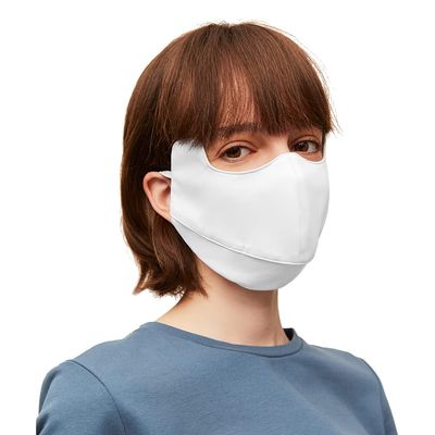 OHYOGA Neck Gaiter UPF 50+ UV Face Scarf Cover Sun Protection Balaclava Cloth Bandanas with Ear Loops SLN3M308 White