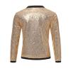 tuduoms Men's Cardigan Shiny Metallic Sequins Jacket 70's Disco Costume Open Front Blazer Christmas Rave Party Dress Shirt view 2