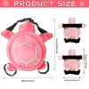 3pcs Turtle Butt Pads for Snowboarding Ski Protective Gear Set Cute Turtle 3D Hip Protectors for Skating Tortoise Cushion Padded Turtle Knee Pad for Kids Adults Skiing Roller Protection (Pink) view 2