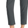 Maiyifu-GJ Women's High Waist Paper Bag Pants Solid Self Tie Belted Pencil Trouser Casual Drawstring Long Pants with Pocket (Dark Grey,Large) view 3