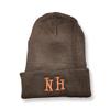 Custom Embroidered Knitted Winter Beanies Acrylic Warm Skull Cap Cuff Watch Hat for Boys or Girls (Brown)