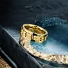 King Will Mens Gold Gear Spinner Rings Stainless Steel Fidgets Two Gold Gear Fidget Ring High Polish Anxiety Ring For Men Women Wedding Band 9.5 view 2