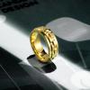 King Will Mens Gold Gear Spinner Rings Stainless Steel Fidgets Two Gold Gear Fidget Ring High Polish Anxiety Ring For Men Women Wedding Band 9.5 view 3