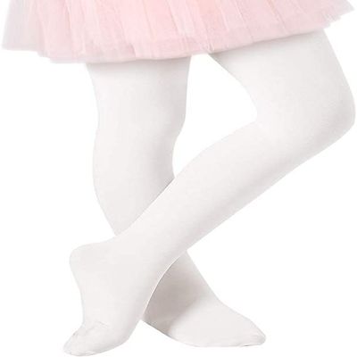 Ballet Tights for Toddler Girls Transition Kids Dance Leggings for Baby Girls Footless Stockings Baby Girls Pants Uniform Clothes White 1-3T