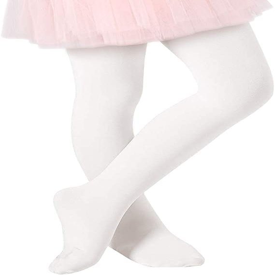Ballet Tights for Toddler Girls Transition Kids Dance Leggings for Baby Girls Footless Stockings Baby Girls Pants Uniform Clothes White 1-3T