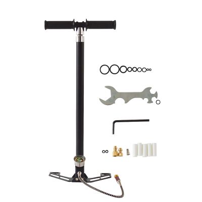 PreAsion 5800Psi High Pressure Hand Pump 30Mpa Four Stage High Pressure PCP Hand Operated Air Pump 8mm Quick Connector Air Pump for Different Bike Tire Inflation