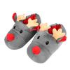 Ibluelover Christmas Deer Fuzzy Slippers Warm Furry Elk Slippers House Shoes Memory Foam Floor Slipper Boots Cute Cotton Plush Slippers view 1