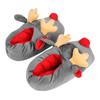 Ibluelover Christmas Deer Fuzzy Slippers Warm Furry Elk Slippers House Shoes Memory Foam Floor Slipper Boots Cute Cotton Plush Slippers view 2
