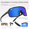KAPVOE Polarized Cycling Glasses Sports Sunglasses, UV400 Running Fishing Baseball Glasses for Men Women K62 view 4