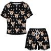 Artsadd Custom Short Pajamas Set With Photo, Women Personalized Lounge Set, Funny Face Printed Sleepwear, Soft Tracksuit Gift(Paw Print,4XL) view 3