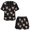 Artsadd Custom Short Pajamas Set With Photo, Women Personalized Lounge Set, Funny Face Printed Sleepwear, Soft Tracksuit Gift(Paw Print,4XL) view 4