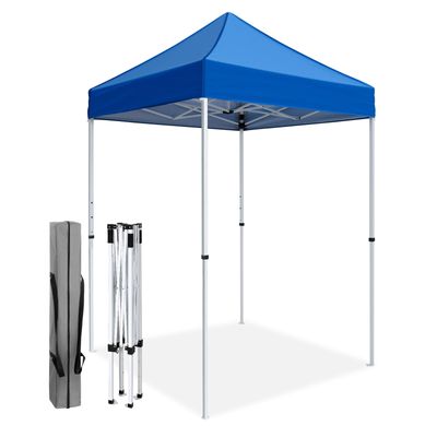 COOS BAY 5x5 Pop up Canopy Tent, Portable Lightweight Sun Shelter with Carry Bag, Outdoor Shade for Beach, Sports, Hiking, Patio, Lawn, and Events, Blue
