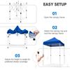 COOS BAY 5x5 Pop up Canopy Tent, Portable Lightweight Sun Shelter with Carry Bag, Outdoor Shade for Beach, Sports, Hiking, Patio, Lawn, and Events, Blue view 2
