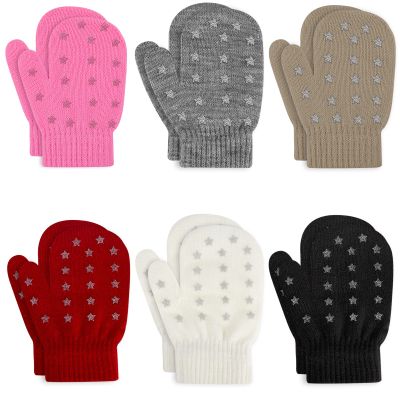 ONESING 5 Pair Toddler Mittens Black Mittens Toddler Gloves Warm Newborn Mittens Winter Gloves for Girls Boys
