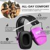 PROHEAR 016 Shooting Ear Protection Earmuffs 2 Pack, NRR 26dB for Gun Range, Hunting -Black and Pink view 3