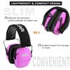 PROHEAR 016 Shooting Ear Protection Earmuffs 2 Pack, NRR 26dB for Gun Range, Hunting -Black and Pink view 4