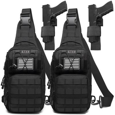 ATBP Tactical Sling Backpack Bag Pack for Men Military One Strap Shoulder Backpack Crossbody Bag With Holster 10 Liters