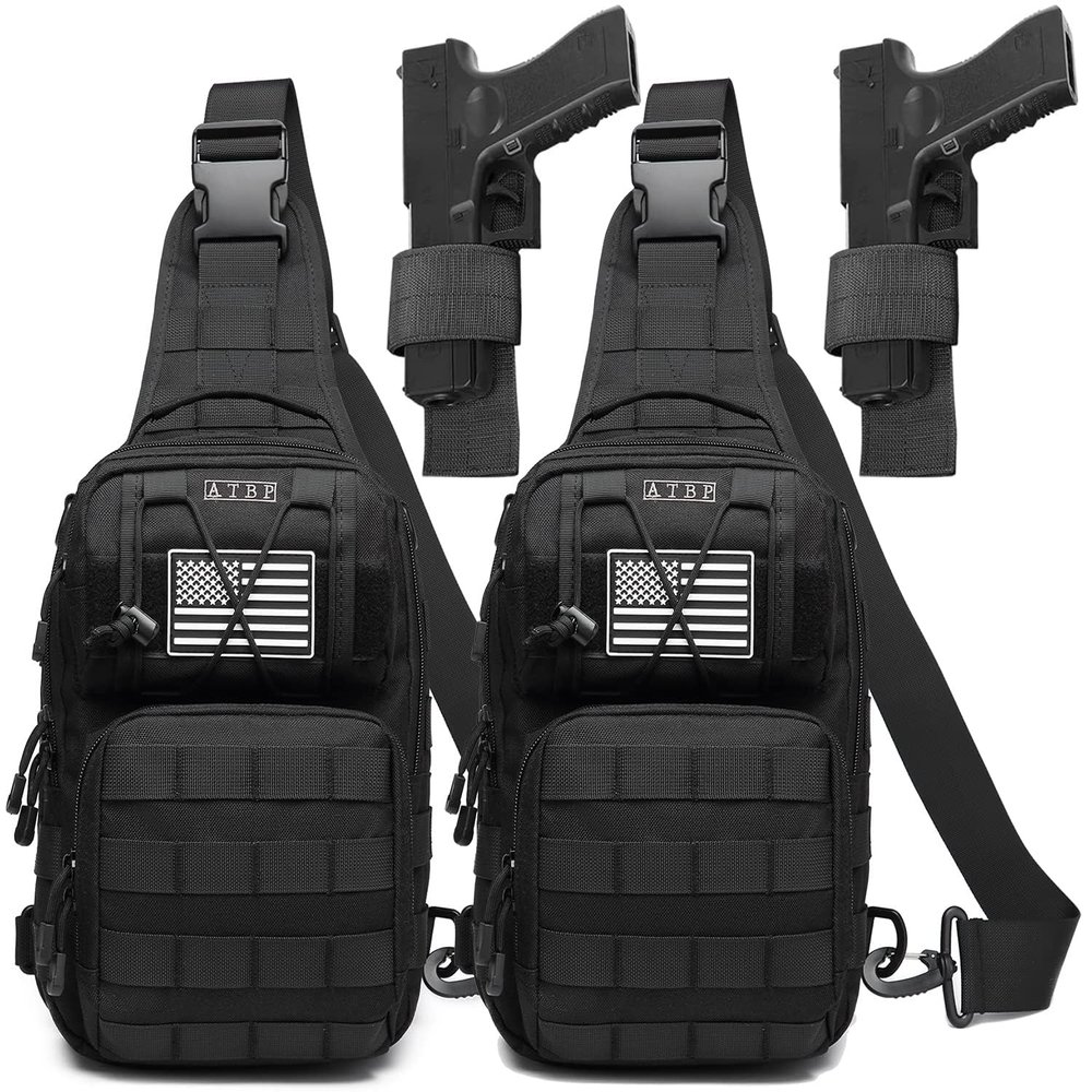ATBP Tactical Sling Backpack Bag Pack for Men Military One Strap Shoulder Backpack Crossbody Bag With Holster 10 Liters