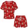 Artsadd Custom Short Pajamas Set With Photo, Women Personalized Lounge Set, Funny Face Printed Sleepwear, Soft Tracksuit Gift(Heart to Heart,M) view 3