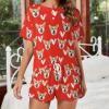 Artsadd Custom Short Pajamas Set With Photo, Women Personalized Lounge Set, Funny Face Printed Sleepwear, Soft Tracksuit Gift(Heart-Red,XXL) view 2