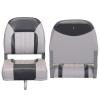 Leader Accessories A Pair of Elite Low/High Back Folding Fishing Boat Seat (2 Seats) (Charcoal/Gray) view 2