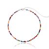 Aularso Boho Beaded Choker Necklace Colorful Short Necklaces Chain Seed Bead Necklace Summer Necklaces Jewelry for Women (Colorful bead-1) view 1