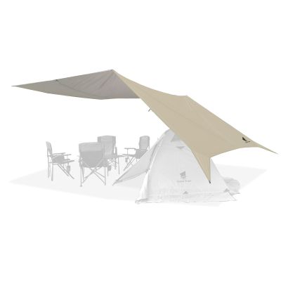 GEERTOP Portable Backpacking Tent Tarp 17 x 10 ft Large Hammock Rain Fly Tarp Shelter Camp Awning for Outdoor Travelling - No Includes Poles