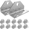 12 PCS Boat Trailer Top Angle Swivel Top Angle Bracket,Galvanized Boat Pontoon Trailer Bolster Bunk Board Adjustable Swivel Brackets view 4