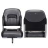 Leader Accessories A Pair of Elite Low/High Back Folding Fishing Boat Seat (2 Seats) (Black/Charcoal) view 2
