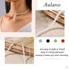Aularso Boho Beaded Choker Necklace Colorful Short Necklaces Chain Seed Bead Necklace Summer Necklaces Jewelry for Women (White) view 4