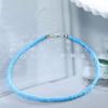Aularso Boho Beaded Choker Necklace Colorful Short Necklaces Chain Seed Bead Necklace Summer Necklaces Jewelry for Women (Blue) view 3