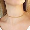 Aularso Boho Beaded Choker Necklace Colorful Short Necklaces Chain Seed Bead Necklace Summer Necklaces Jewelry for Women (Gold) view 3