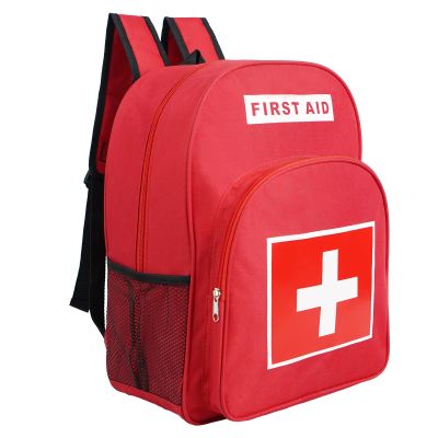 First Aid Backpack, Emergency Medical Backpack, Waterproof & Large Capacity, Empty First Aid Bag, Ideal for Home Office EMT Paramedics