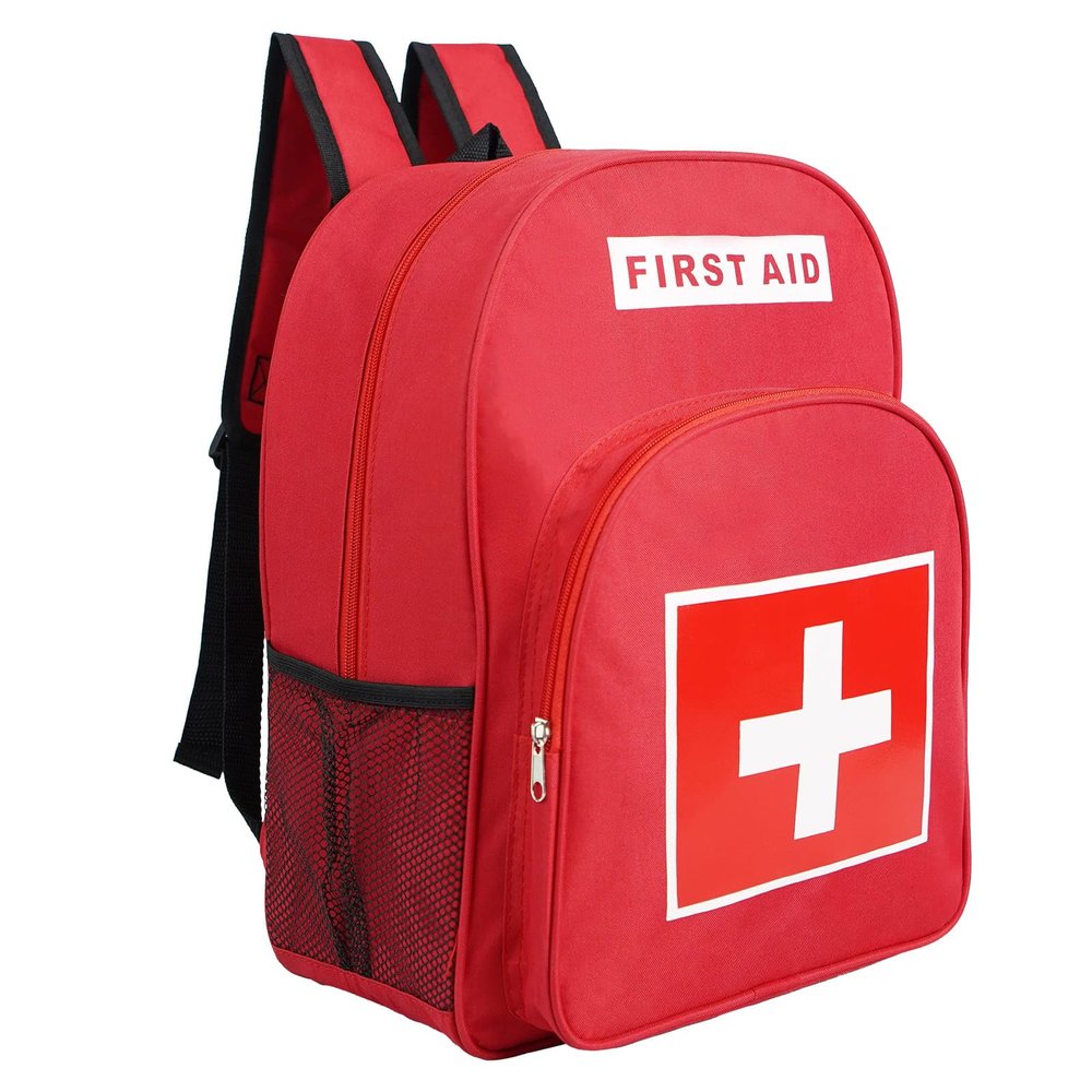First Aid Backpack, Emergency Medical Backpack, Waterproof & Large Capacity, Empty First Aid Bag, Ideal for Home Office EMT Paramedics