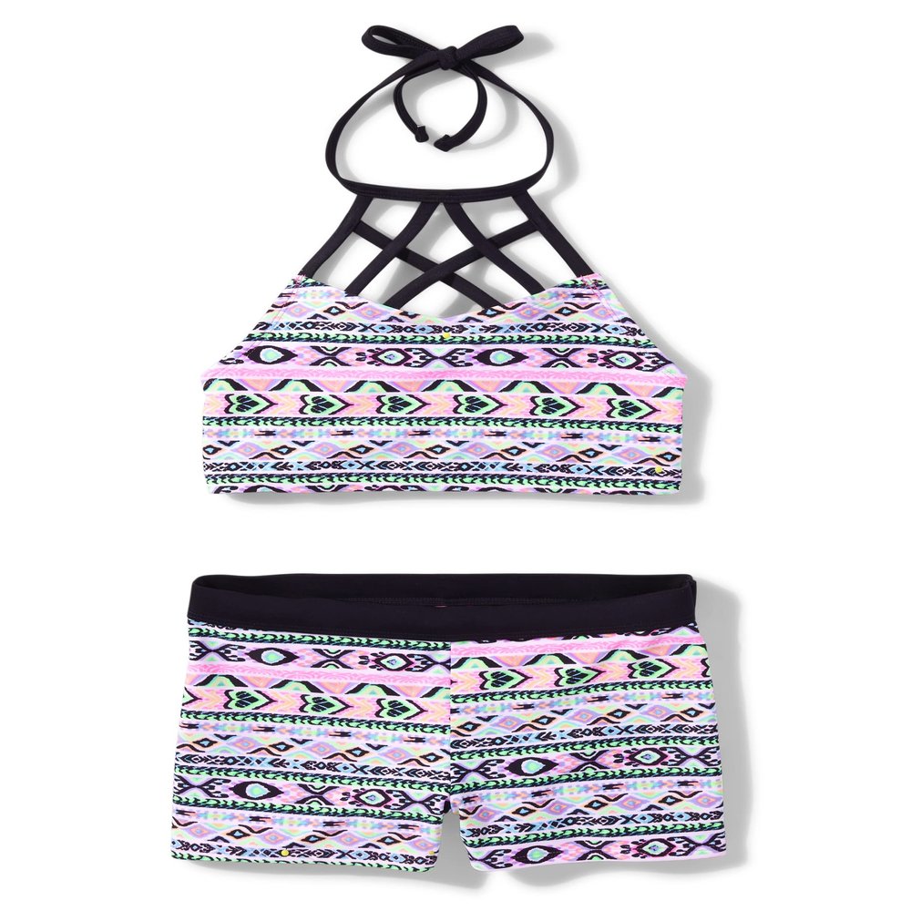 Sugar & Jade,Girls,Teen 2-piece Bikini Swimsuit (Available in Plus),White,10 Plus