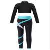 Loodgao Kids Girls 2 Piece Dance Gymnastics Outfits Long Sleeve Crop Top with Athletic Leggings Set Yoga Workout Suit Long Sleeve 10 view 1