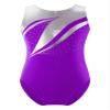 Jhaoyu Girls Shinny Sequin Sleeveless Gymnastics Leotards Floral Color Block Bodysuit Ballet Dance Skating Dancewear Purple A 14 Years view 1
