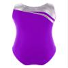 Jhaoyu Girls Shinny Sequin Sleeveless Gymnastics Leotards Floral Color Block Bodysuit Ballet Dance Skating Dancewear Purple A 14 Years view 2