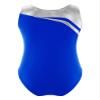 Jhaoyu Girls Shinny Sequin Sleeveless Gymnastics Leotards Floral Color Block Bodysuit Ballet Dance Skating Dancewear Royal Blue A 14 Years view 2