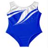 Jhaoyu Girls Shinny Sequin Sleeveless Gymnastics Leotards Floral Color Block Bodysuit Ballet Dance Skating Dancewear Royal Blue A 14 Years view 3