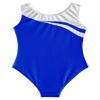 Jhaoyu Girls Shinny Sequin Sleeveless Gymnastics Leotards Floral Color Block Bodysuit Ballet Dance Skating Dancewear Royal Blue A 14 Years view 4
