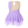 Jhaoyu Girls Figure Skating Dress Sleeveless Sequin Mesh Spliced Ballet Dance Stage Performance Competition Costume Purple A 12 Years view 2
