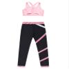 Hansber Kids Girls Gymnastics Crop Top with Leggings Set 2 Piece Dance Sports Outfits Gym Yoga Running Activewear Pink 12 view 4