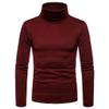 Pohullan Men's Sweaters Turtleneck Plain Stretch Kintted Pullovers Basic Tops Slim Fit Mens Sweater Black L view 4