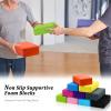 10 Pcs Foam EVA Yoga Blocks Lightweight Non Slip Supportive Yoga Bricks for Pilates Stretching and Meditation, Women Men Yogi Beginners(120g,Mixed Colors) view 3