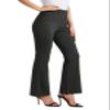 Willit 28" Women's Yoga Dress Pants Bootcut Stretch Work Slacks Office Business Casual Pants Belt Loops 4 Pockets Petite Charcoal Dark Grey XL view 1