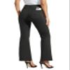 Willit 28" Women's Yoga Dress Pants Bootcut Stretch Work Slacks Office Business Casual Pants Belt Loops 4 Pockets Petite Charcoal Dark Grey XL view 2