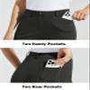 Willit 28" Women's Yoga Dress Pants Bootcut Stretch Work Slacks Office Business Casual Pants Belt Loops 4 Pockets Petite Charcoal Dark Grey XL view 4