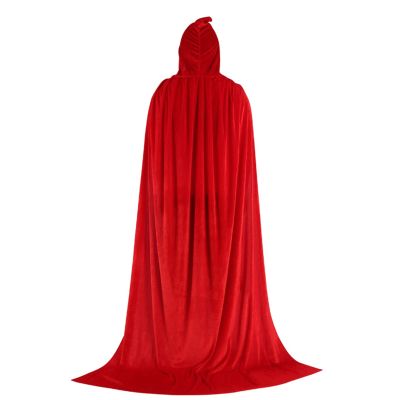 cdar Christmas CloakHooded Cloak Velvet Cape with Hood Long Reversible for Christmas Cosplay Costumes Unisex Red 70cm